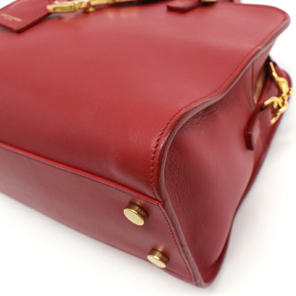 Saint Laurent Paris Cabas Handbag Red Leather - Picture 5 of 9